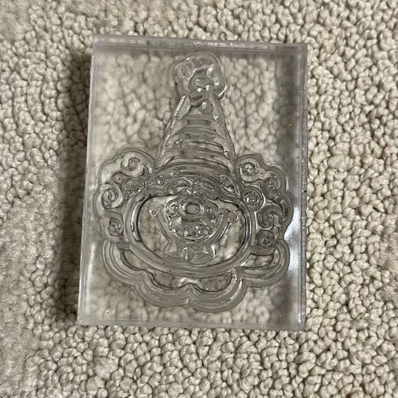 Provo Craft Clown Head Rubber Stamp Acrylic Cling Mounted Cling Stamp - Picture 4 of 4